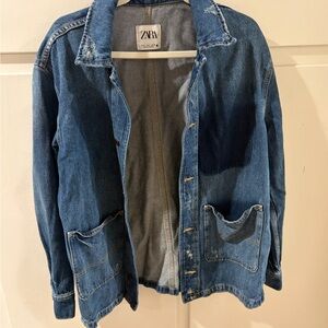 ZARA Blue Denim chore Jacket